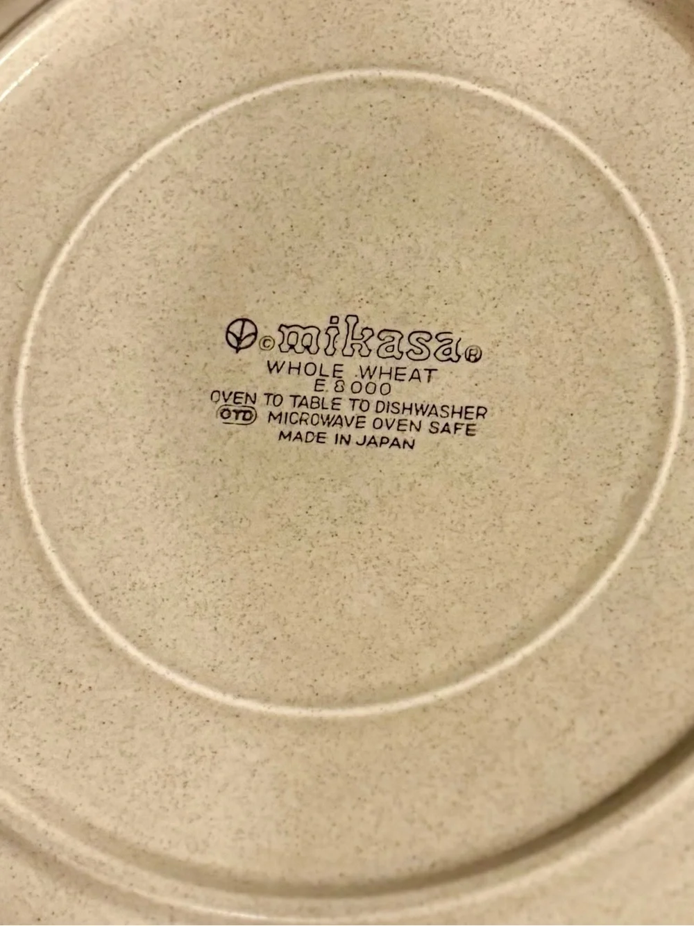 Mikasa Whole Wheat E8000 Dinner Plates Set of 6 Vintage Japan